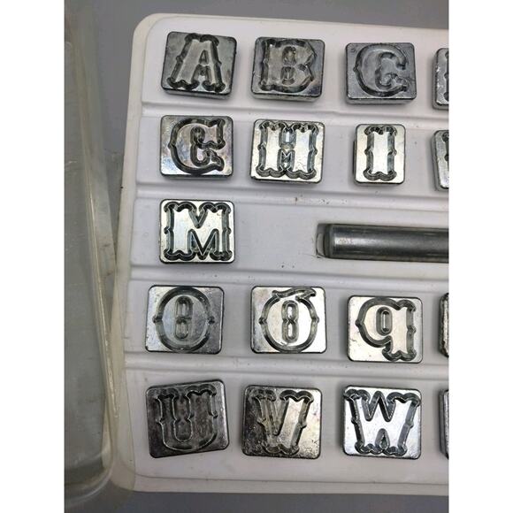 Craftool 3/4" Alphabet Stamp Art Set 8145-00 by Tandy Leather - Picture 2 of 5